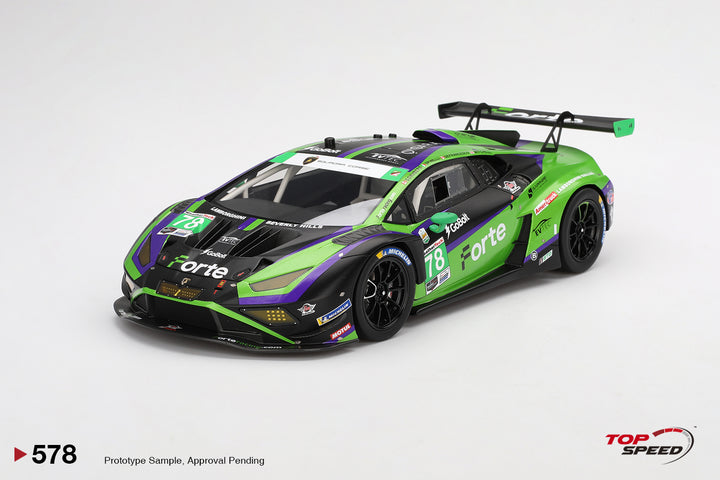 [Preorder] Topspeed 1:18 Lamborghini Huracán GT3 EVO2 #78 Forte Racing 2024