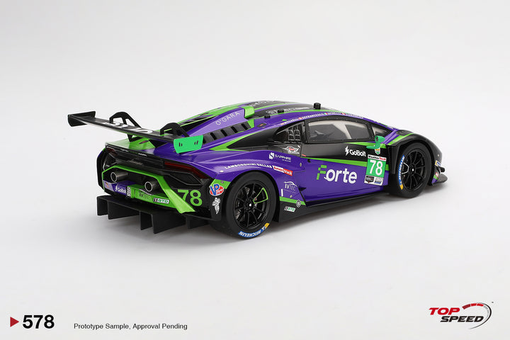 [Preorder] Topspeed 1:18 Lamborghini Huracán GT3 EVO2 #78 Forte Racing 2024