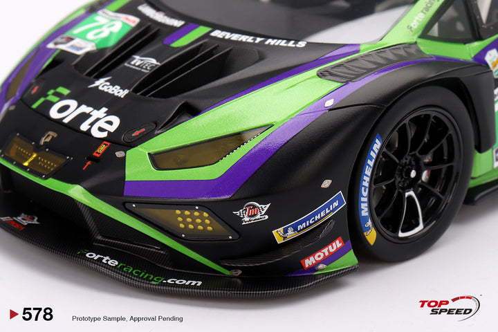 [Preorder] Topspeed 1:18 Lamborghini Huracán GT3 EVO2 #78 Forte Racing 2024