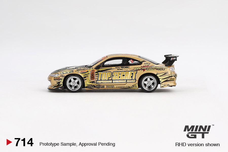 Mini GT 1:64 Nissan Silvia (S15) Top Secret D1GP- Gold MGT00714