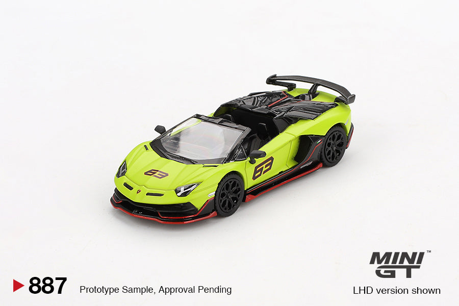 Mini GT 1:64 Lamborghini Aventador SVJ 63 Roadster Verde Shock MGT00887