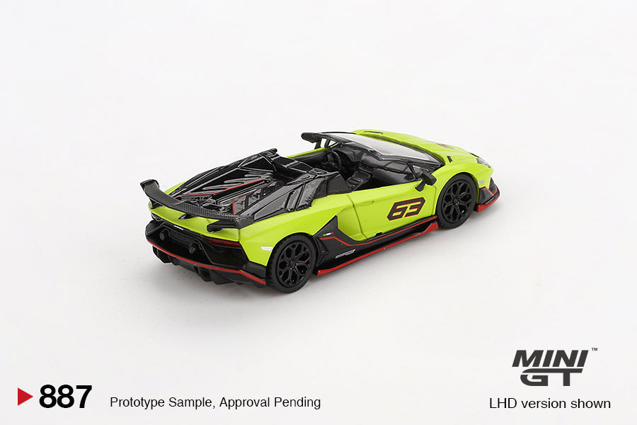 [Preorder] Mini GT 1:64 Lamborghini Aventador SVJ 63 Roadster Verde Shock MGT00887