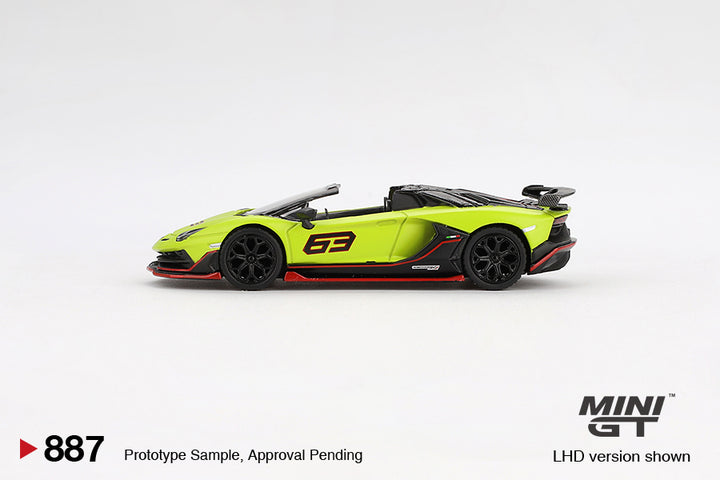 [Preorder] Mini GT 1:64 Lamborghini Aventador SVJ 63 Roadster Verde Shock MGT00887