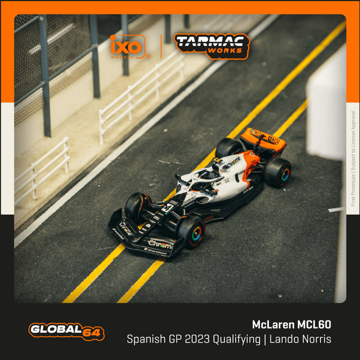 Tarmac Works 1:64 McLaren MCL60 Spanish Grand Prix 2023 Qualifying T64G-F070-LN1