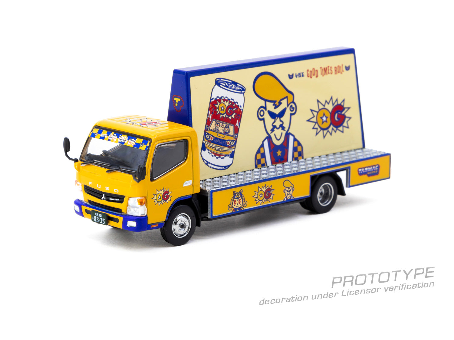 刻字　作品　「事理自通」 Tarmac Works 1:64 Mitsubishi Fuso Canter OG T64T-TL002-OG