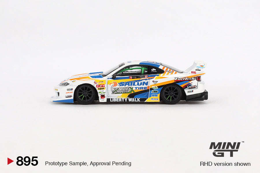 新品TOP SPEED S15 LB-Super Silhouette #555 Mini GT 1:64 Nissan LB-Super Silhouette S15 SILVIA #555 2023