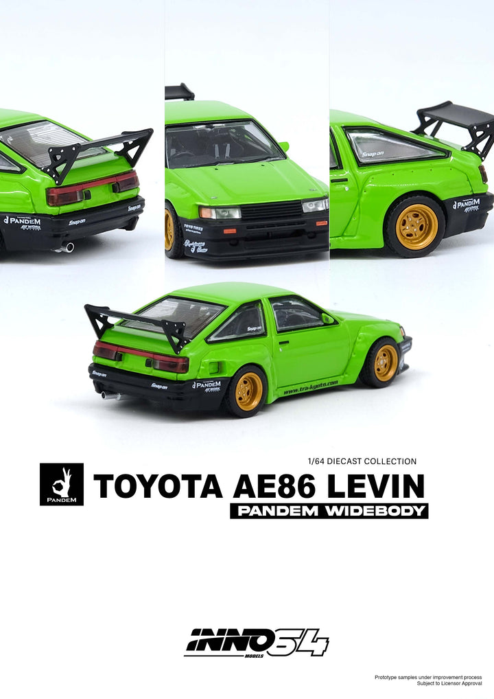 [Preorder] Inno64 1:64 TOYOTA AE86 Levin "PANDEM ROCKET BUNNY" Green IN64-AE86PL-GRN