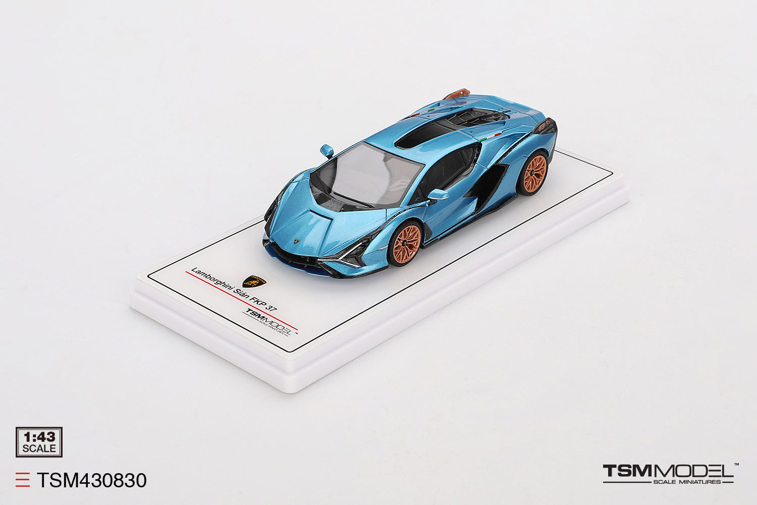 Preorder] TSM 1:43 Lamborghini Sián FKP 37 Blu Aegir TSM430830