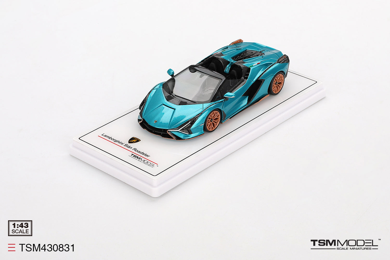 Preorder] TSM 1:43 Lamborghini Sián Roadster Blu Uranus