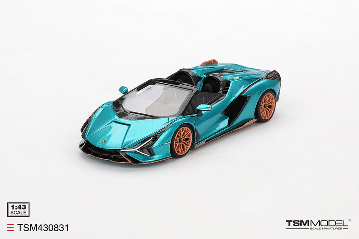 [Preorder] TSM 1:43 Lamborghini Sián Roadster Blu Uranus TSM430831