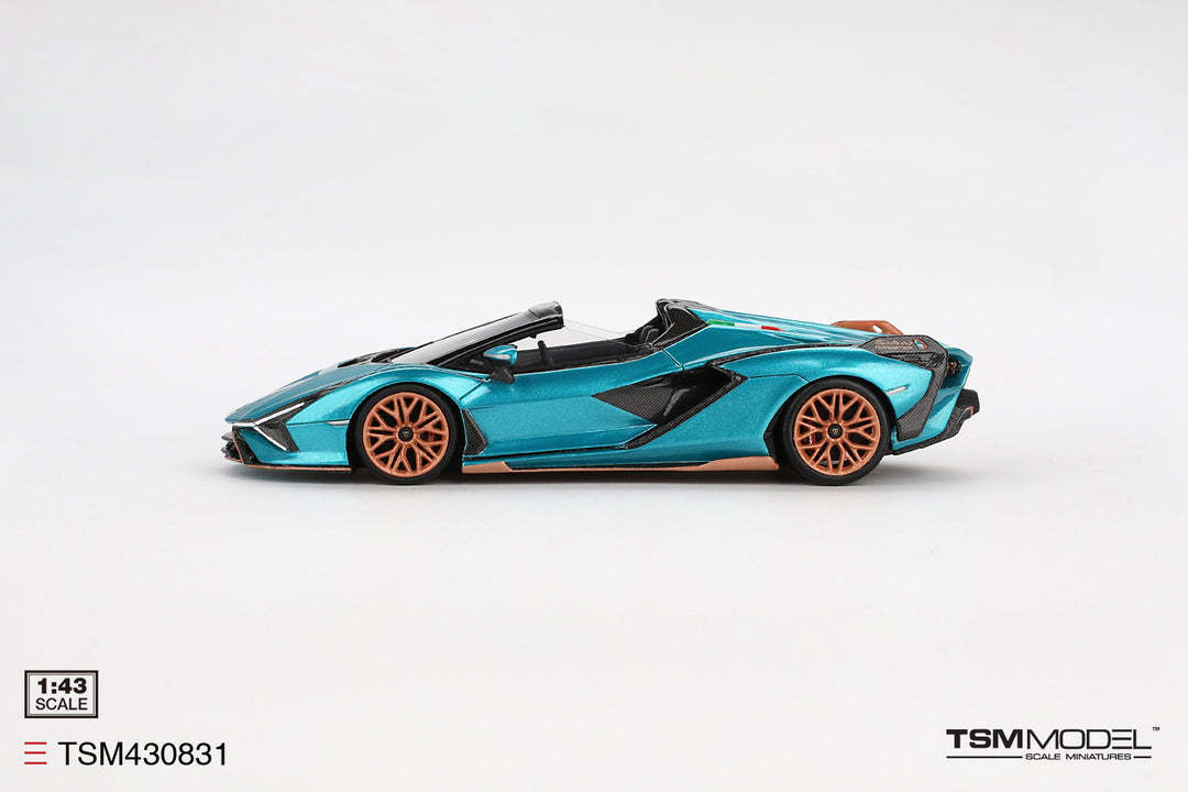 [Preorder] TSM 1:43 Lamborghini Sián Roadster Blu Uranus TSM430831