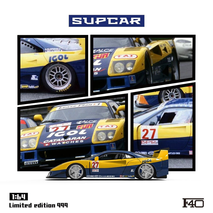 SUPCAR 1:64 Ferrari F40 Racing Livery (2 Variants)