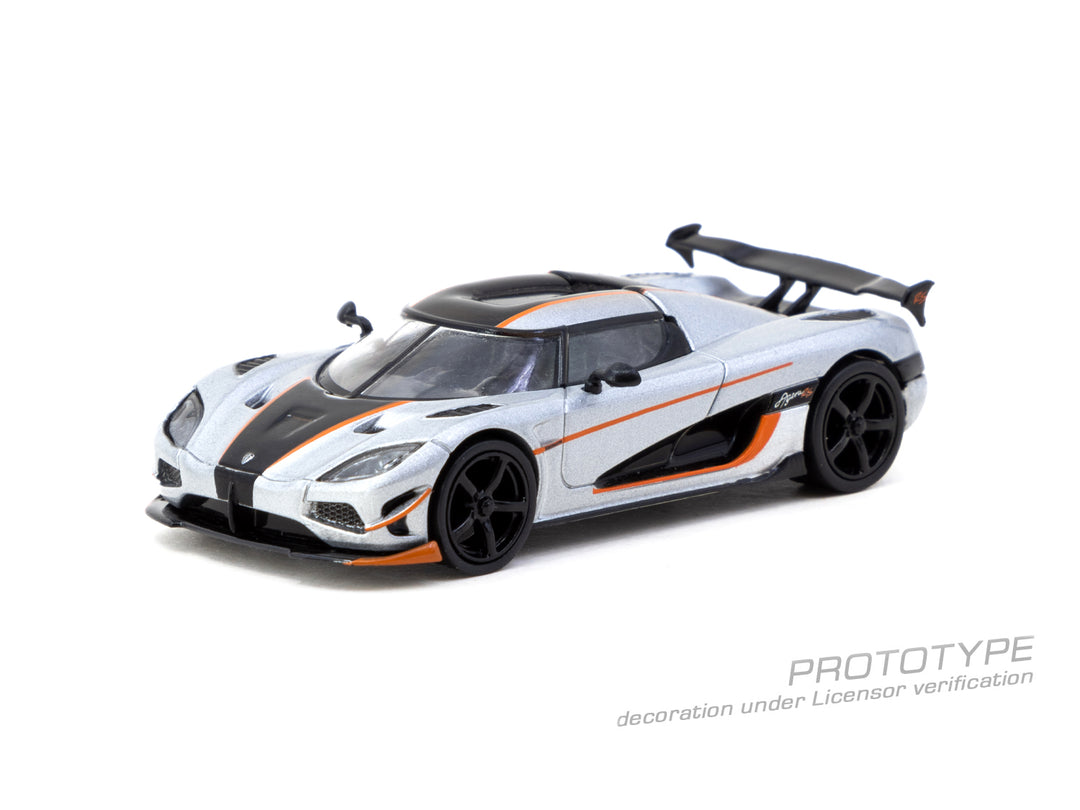 [Preorder] Tarmac Works 1:64 Koenigsegg Agera RS Moon Silver / Black T64G-TL005-MS