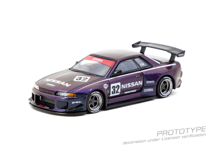 [Preorder] Tarmac Works 1:64 Nissan Skyline (R32) Widebody Midnight purple T64G-061-MP