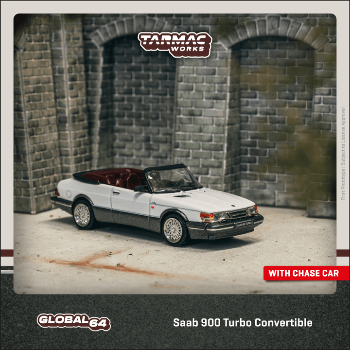 Tarmac Works 1:64 Saab 900 Turbo Convertible White T64G-067-WH