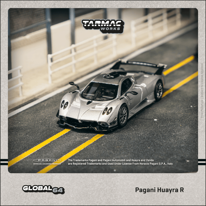 Tarmac Works 1:64 Pagani Huayra R Satin Silver T64G-TL035-SL