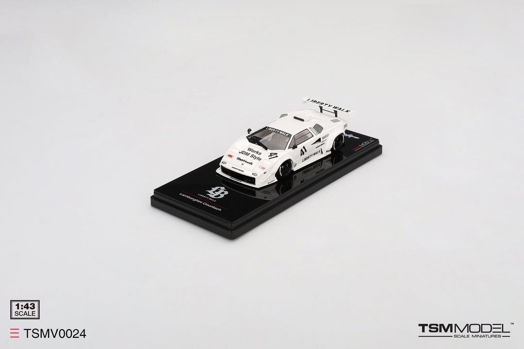 [Preorder] TSM 1:43 Lamborghini Countach LB-WORKS White 2024 Tokyo Auto Salon TSMV0024