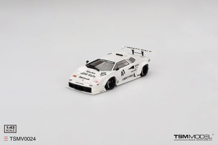 [Preorder] TSM 1:43 Lamborghini Countach LB-WORKS White 2024 Tokyo Auto Salon TSMV0024