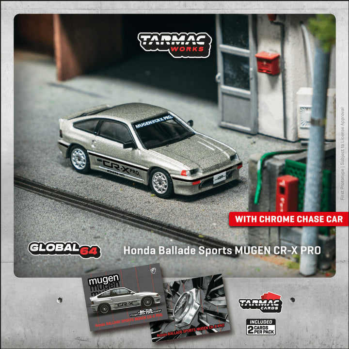 [Preorder] Tarmac Works 1:64 HONDA Ballade Sports MUGEN CR-X PRO Silver T64G-TL058-SL