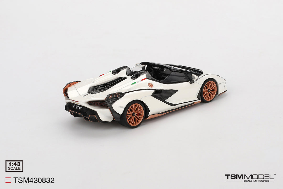 [Preorder] TSM 1:43 Lamborghini Sián Roadster Bianco Asopo TSM430832