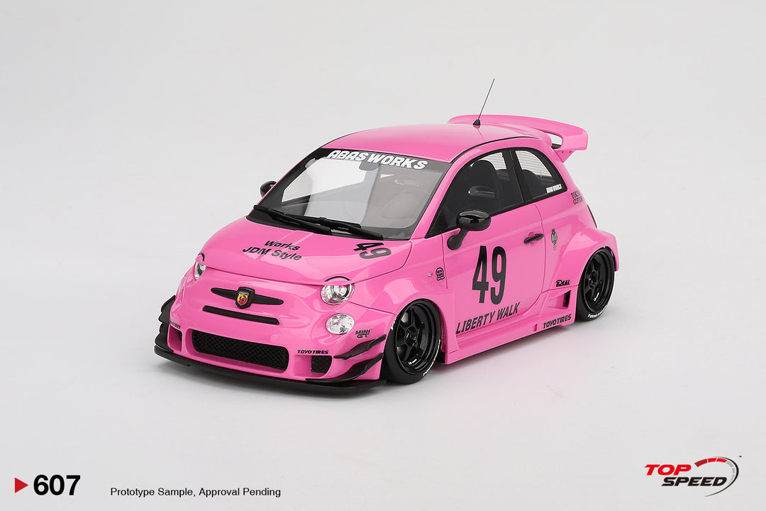 [Preorder] Topspeed 1:18 LB-WORKS x Abas Works Abarth 595 Pink TS0607