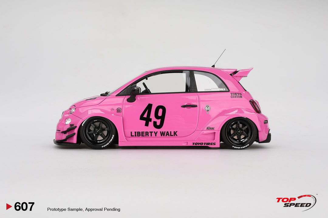 [Preorder] Topspeed 1:18 LB-WORKS x Abas Works Abarth 595 Pink TS0607