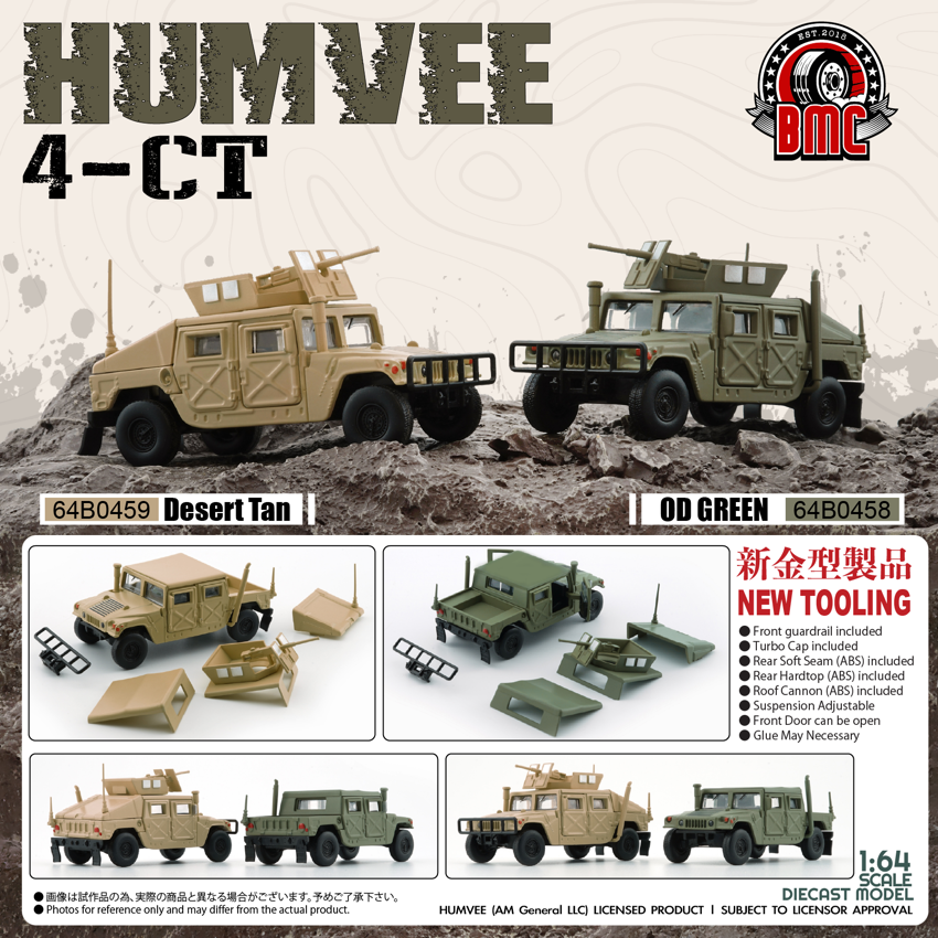 BM Creation 1:64 Humvee 4-CT (2 Colors) 64B0458 / 64B0459