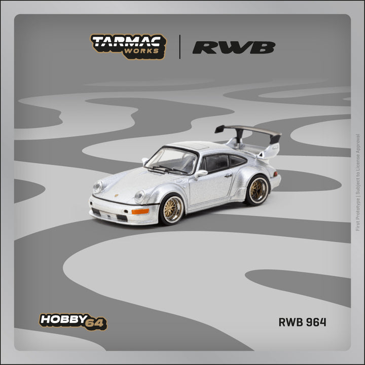 Tarmac Works 1:64 RWB 964 Silver T64-037-SL