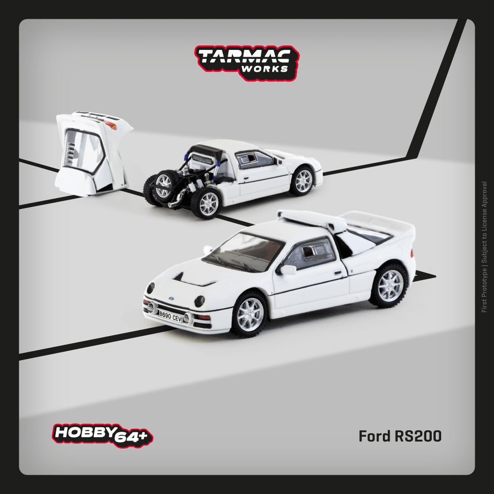 Tarmac Works 1:64 Ford RS200 White T64P-001-WH