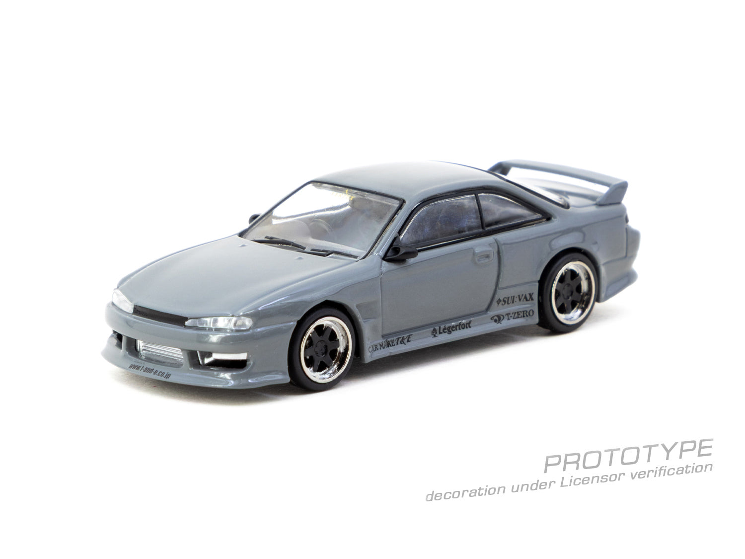 Preorder] Tarmac Works 1:64 VERTEX Silvia (S 14) Grey T64G