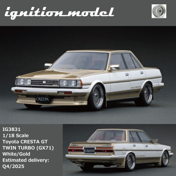 [Preorder] Ignition Model 1:18 Toyota CRESTA GT TWIN TURBO (GX71) Pearl White/Gold (2 Colours)