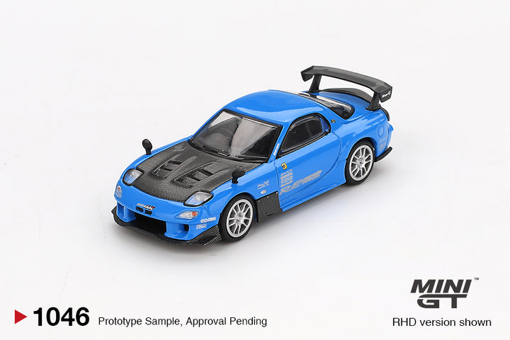 [Preorder] MINIGT 1:64 Mazda RX-7 RE-Amemiya 20B NA 3ROTOR-7 “Ama-san Go” MGT01046-BL