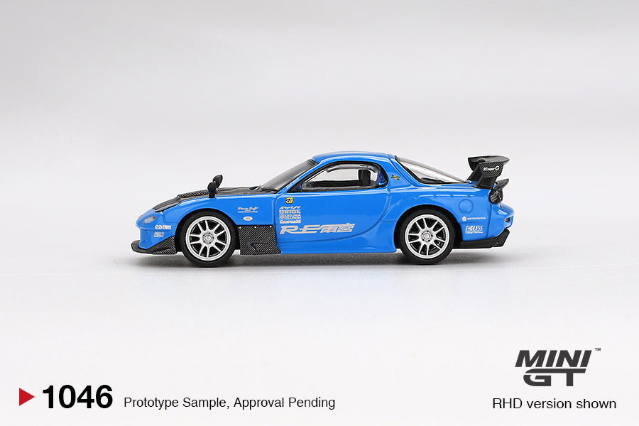 [Preorder] MINIGT 1:64 Mazda RX-7 RE-Amemiya 20B NA 3ROTOR-7 “Ama-san Go” MGT01046-BL