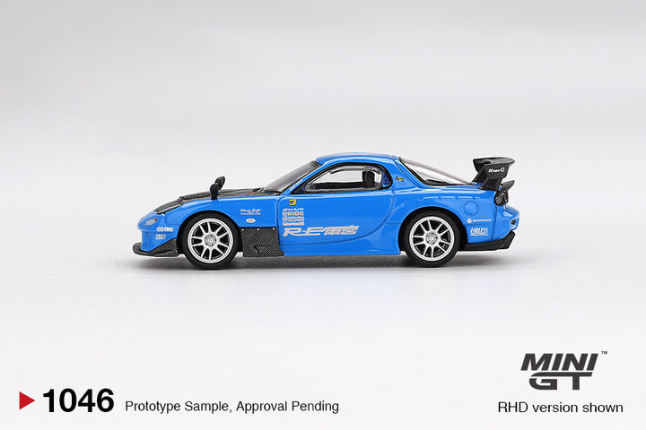 [Preorder] MINIGT 1:64 Mazda RX-7 RE-Amemiya 20B NA 3ROTOR-7 “Ama-san Go” MGT01046-BL