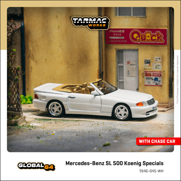 [Preorder] Tarmac Works 1:64 Mercedes-Benz SL 500 Koenig Specials White T64G-045-WH