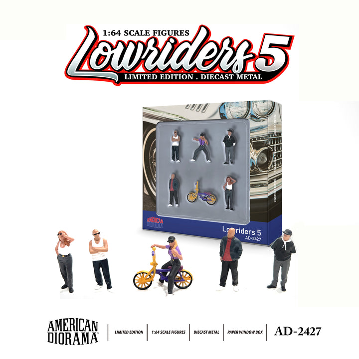 [Preorder] American Diorama 1:64 Figures set - Lowriders 5 AD-2427