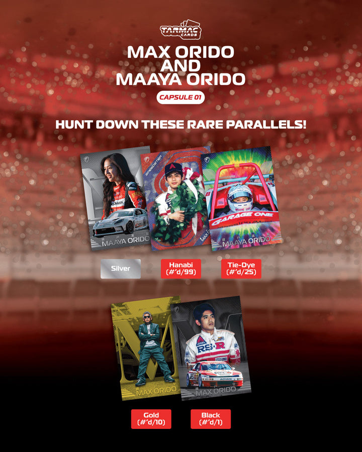 [Preorder] Tarmac Works Tarmac Cards Max Orido & Maaya Orido Capsule 01 TC-MMOE-01