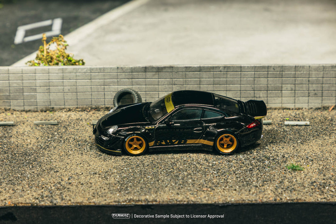 [Preorder] Tarmac Works 1:64 Porsche RWB 997 Black T64-TL057-BK