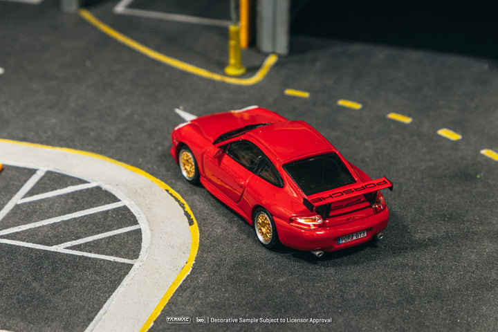 [Preorder] Tarmac Works 1:64 Porsche 911 GT3 (type 996) Red T64G-069-RE