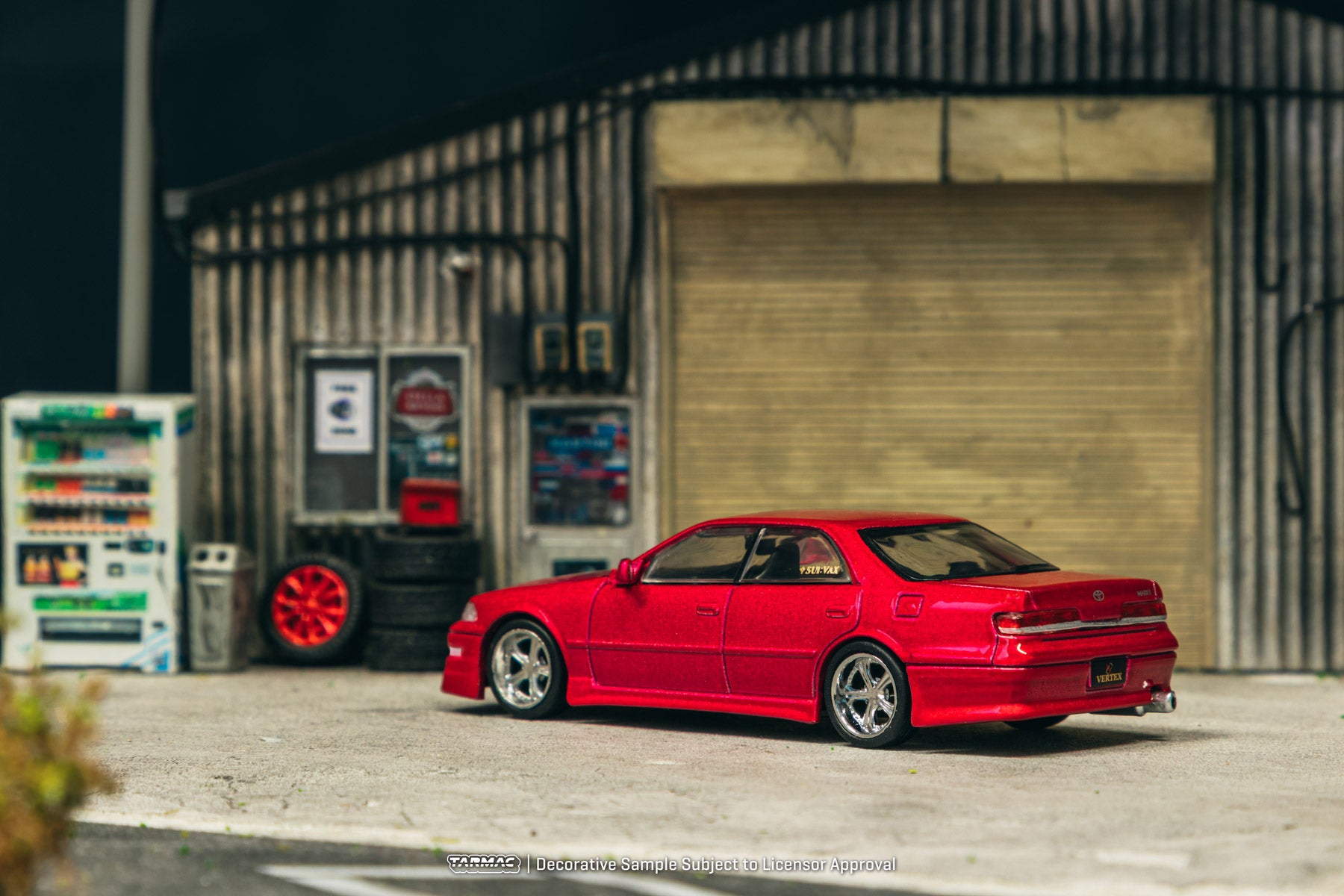 ターマックワークス　VERTEX Toyota Mark II jZX100 Tarmac Works 1:64 VERTEX Toyota Mark II JZX100 Dark Green