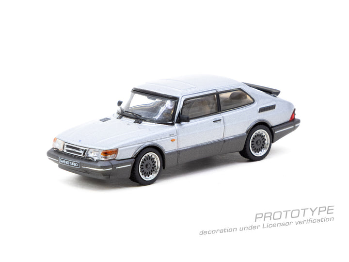 [Preorder] Tarmac Works 1:64 Saab 900 Turbo Silver T64G-056-SL