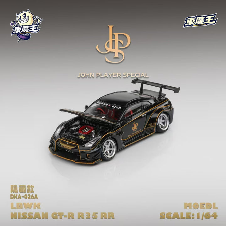 [Preorder] DEMON KING AUTO 1:64 Nissan GTR35 RR Black Gold JPS Livery