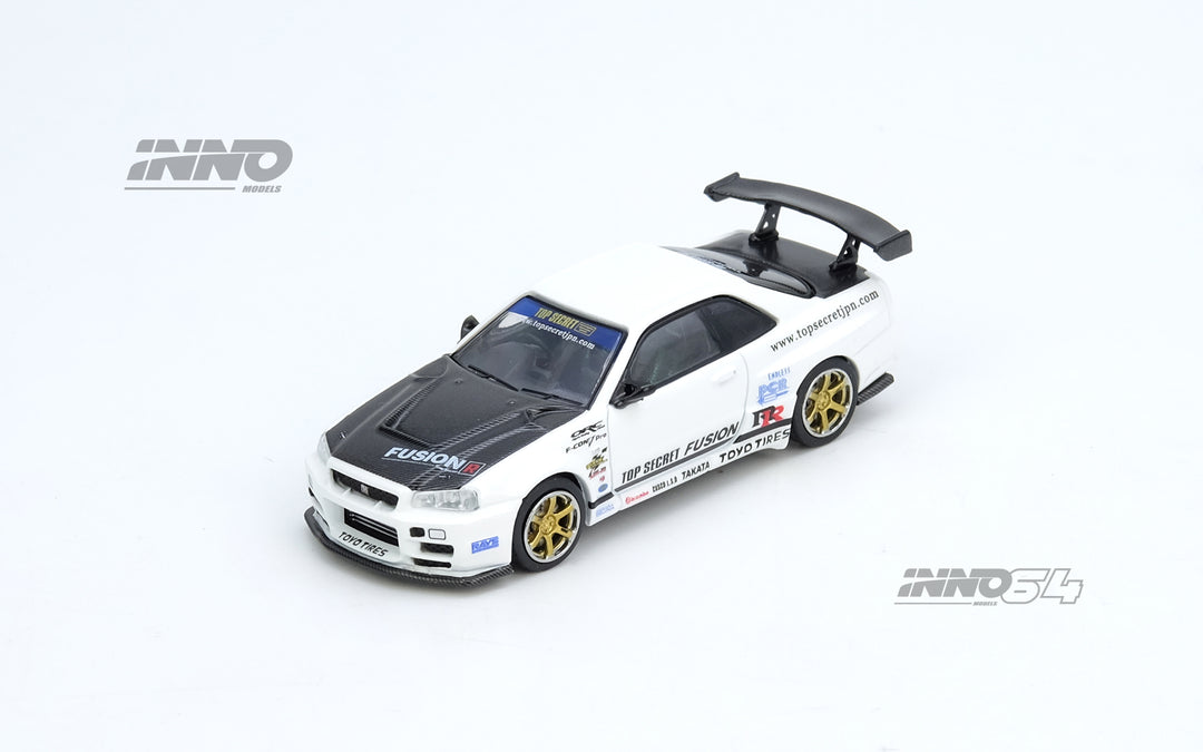 [Preorder] Inno64 1:64 TOP SECRET R34 GT-R White IN64-R34TS-WHI