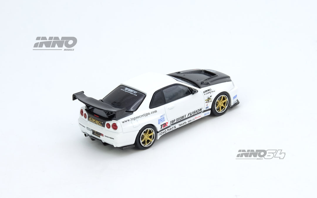 [Preorder] Inno64 1:64 TOP SECRET R34 GT-R White IN64-R34TS-WHI
