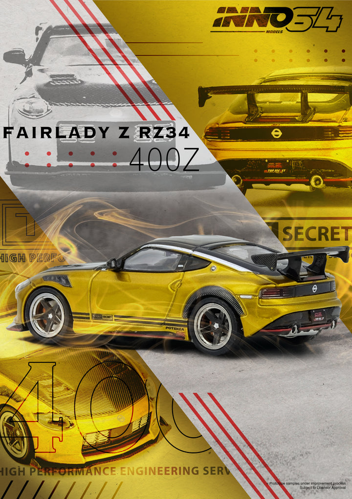 [Preorder] Inno64 1:64 TOP SECRET FAIRLADY Z (RZ34) Gold IN64-400ZTS-GOLD