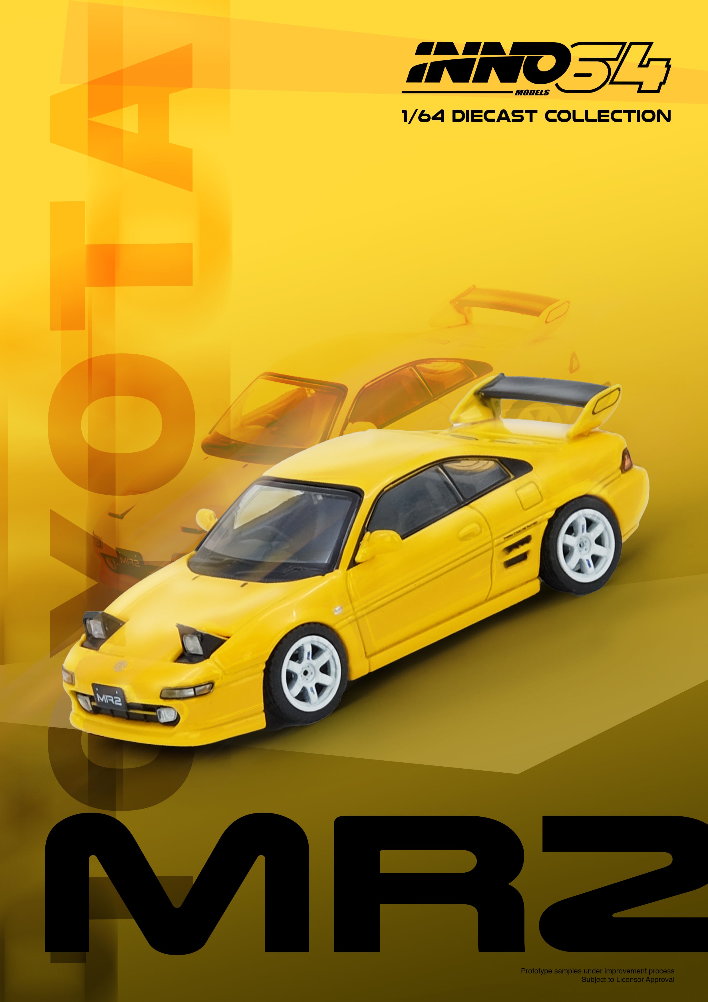 Preorder] Inno64 1:64 Toyota MR2 (SW20) Yellow IN64-MR2-YL