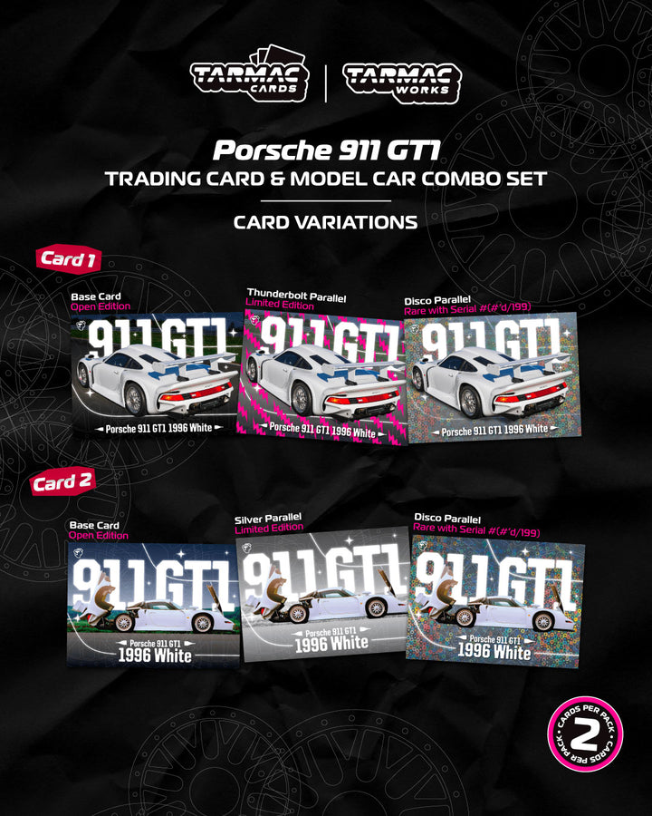 [Preorder] Tarmac Works 1:64 Porsche 911 GT1 White T64P-004-WH