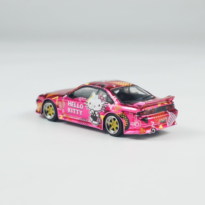 [Preorder] Tarmac Works 1:64 VERTEX Silvia (S 14), Hello Kitty, Pink Chrome T64G-018-HK2