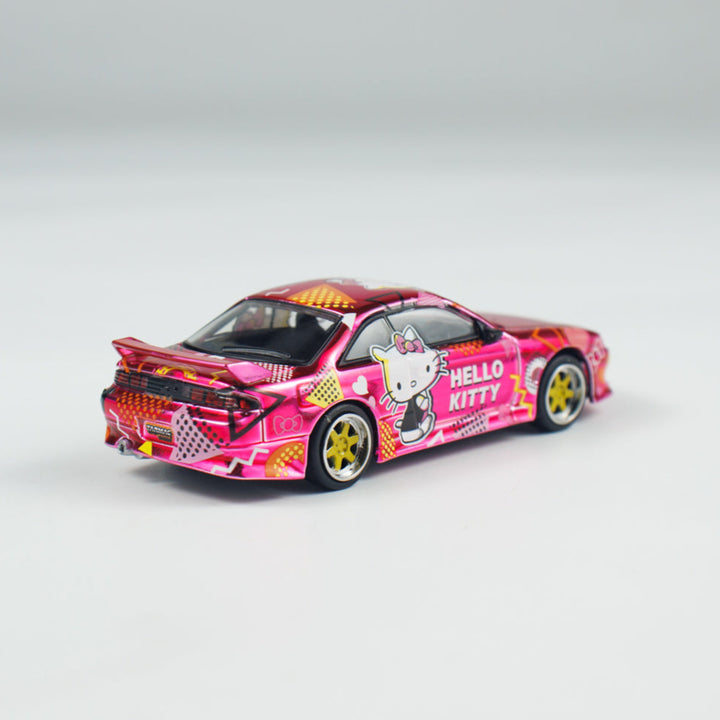 [Preorder] Tarmac Works 1:64 VERTEX Silvia (S 14), Hello Kitty, Pink Chrome T64G-018-HK2
