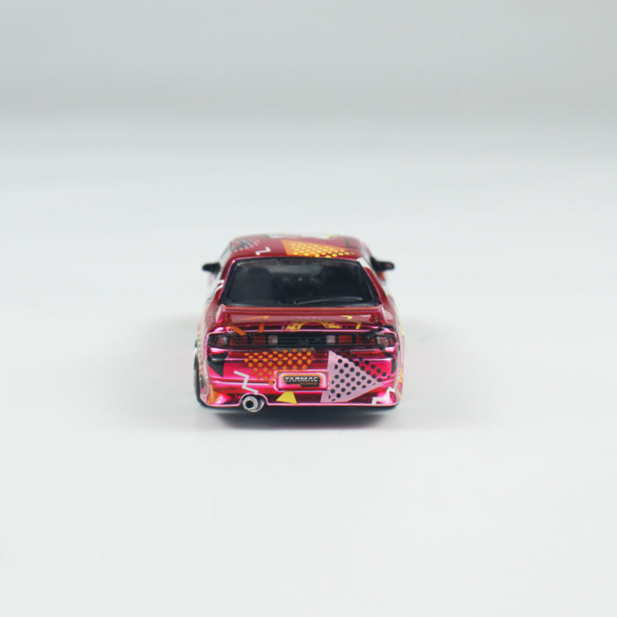 [Preorder] Tarmac Works 1:64 VERTEX Silvia (S 14), Hello Kitty, Pink Chrome T64G-018-HK2